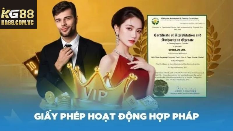 Các loại giấy phép cá cược KG88 uy tín nhất